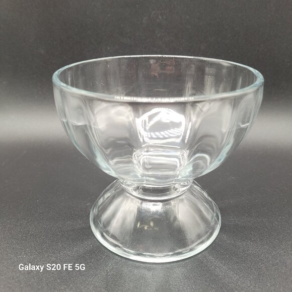 Vintage Libbey Ribbed Dessert Ice Cream Pedestal Bowl - Picture 1 of 8